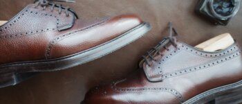 シボ革グレインレザーの革靴をお手軽にビンテージ加工する方法【簡単エイジング】