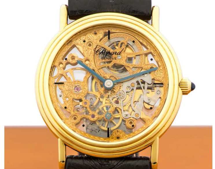 chopard yellow gold skeleton watch another pattern　161092-0001