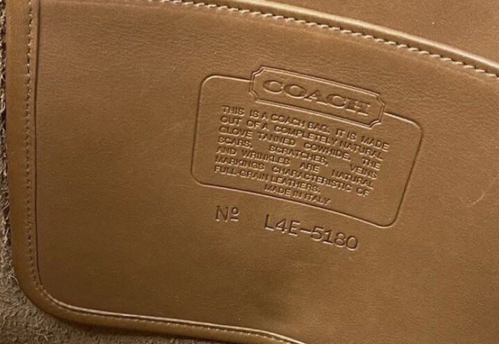 vintage coach bag made in italy 5180